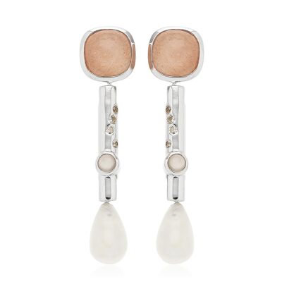 Daydreamer - Moonstone Topaz Silver Earrings