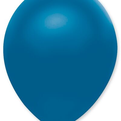 Ballons en latex bleu nacré de couleur unie