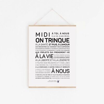 Affiche Midi, on trinque - A3