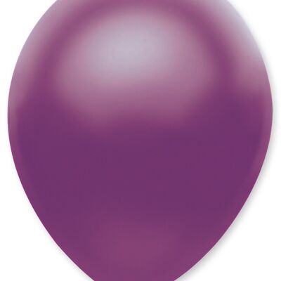 Ballons en latex de couleur unie nacré violet