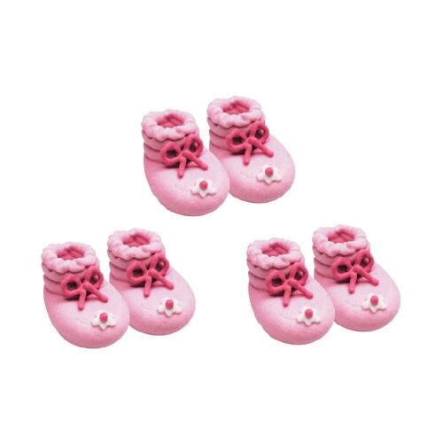 Bootees Sugarcraft Toppers Pink