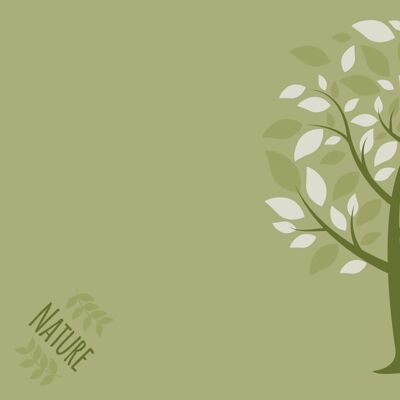 Serviette Green Nature Baum in Oliv aus Linclass® Airlaid 40 x 40 cm, 12 Stück