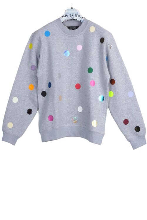 POINTS SWEATER sportsgrey/multicolor