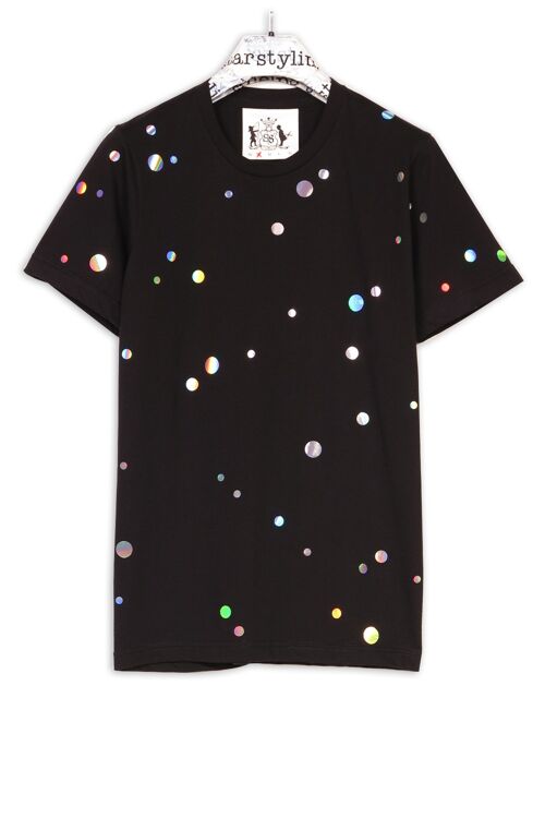 HOLO DOTS T-SHIRT black/holographic