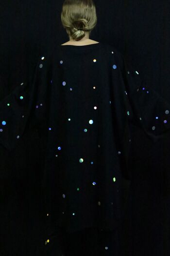 HOLO DOTS BIGSHIRT noirl / holographique 3