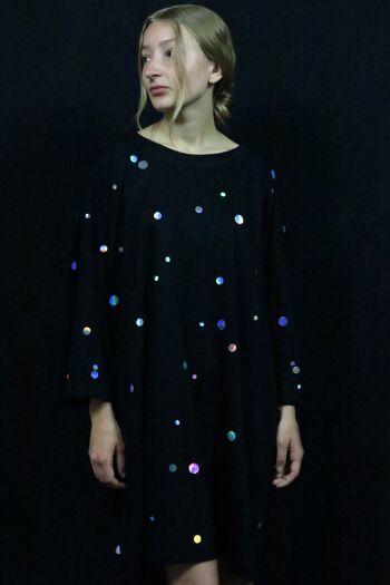 HOLO DOTS BIGSHIRT noirl / holographique 4