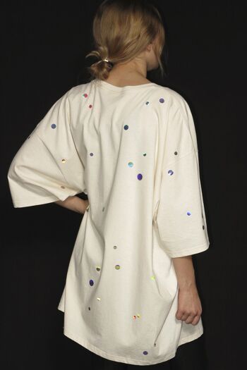 HOLO DOTS BIGSHIRT naturel / holographique 4