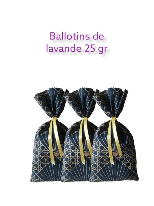 lot de 3 Ballotins de Lavande 25 g.