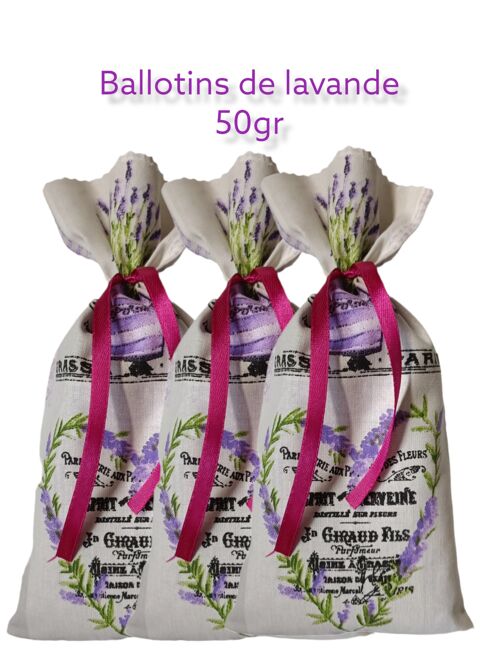 3 Ballotins de Lavande 50 g.