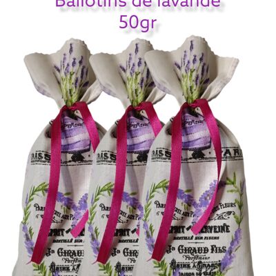 3 Ballotins Lavendel 50 g.