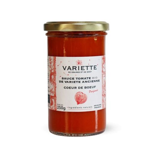 Sauce tomate de variété ancienne CŒUR DE BŒUF ROUGE - BIO