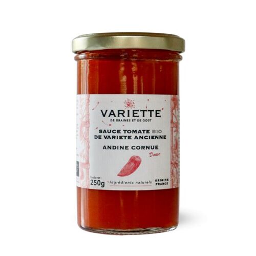 Sauce tomate de variété ancienne ANDINE CORNUE ROUGE - BIO
