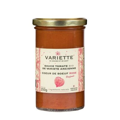 Salsa de tomate variedad antigua CORAZÓN DE VACA ROSA - ORGÁNICO