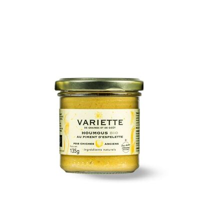 Hummus bianco con peperone d'espelette BIOLOGICO - Ceci vecchi BIANCHI Origine Gers