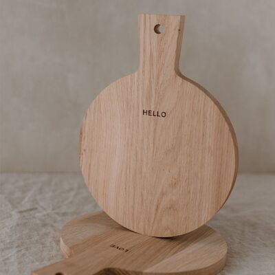 Mini cutting boards Hello Love oak set of 2 (PU = 5 sets)