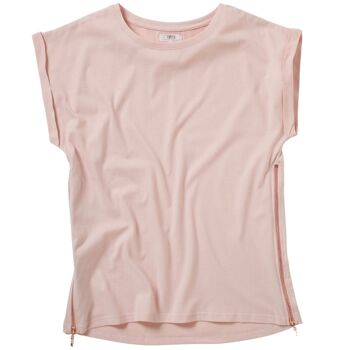 T-shirt Ulla Side Zip - Blush 1