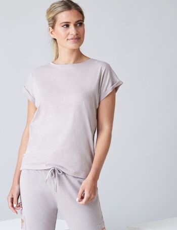 T-shirt Ulla Side Zip - Blush 4