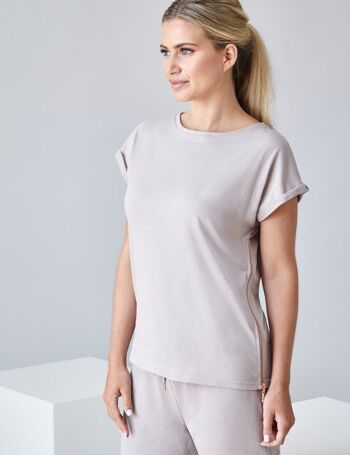 T-shirt Ulla Side Zip - Blush 5
