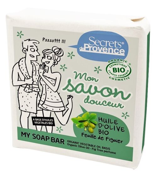 Savon certifié bio à l'Huile d'Olive bio / parfum Figuier - papier