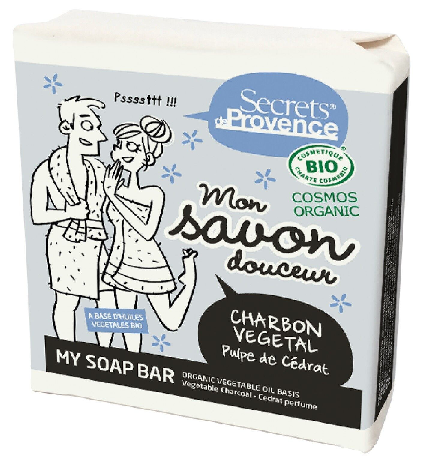 Sapone certificato biologico al Carbone Vegetale / Profumo Agrumi - carta