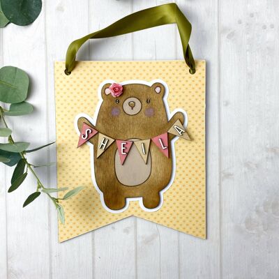 Wall decoration. bear pennant