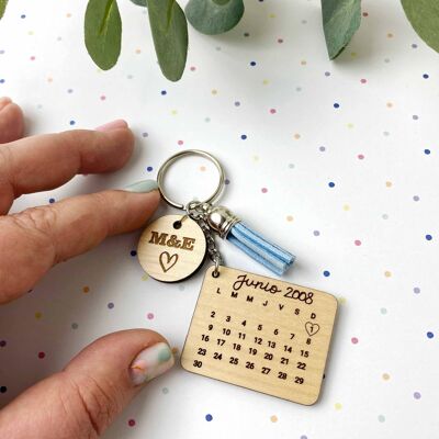 personalized calendar keychain