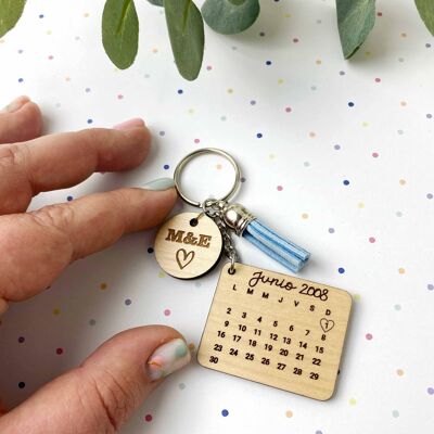 personalisierter Kalender-Schlüsselanhänger