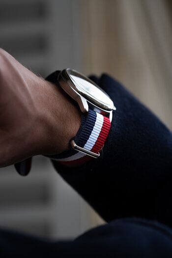 BRACELET NATO Bleu blanc et rouge 6