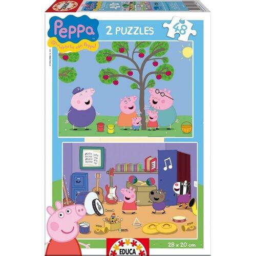 Peppa Pig puzzle doble 2x48