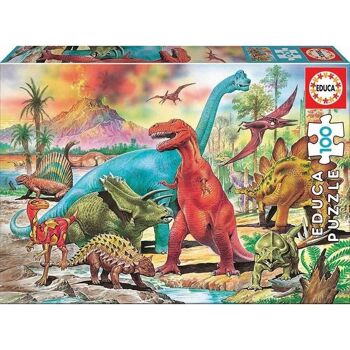 Puzzle Educa 100 pièces Dinosaures 1