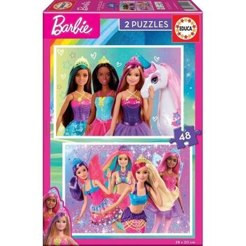 Barbie Double Puzzle 2x48 1