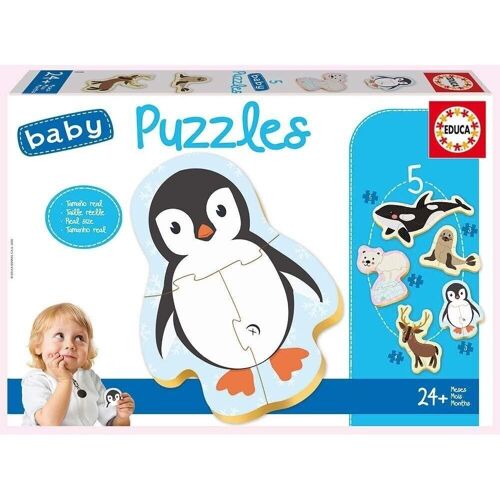 Puzzle Educa Baby Animales polares 24m