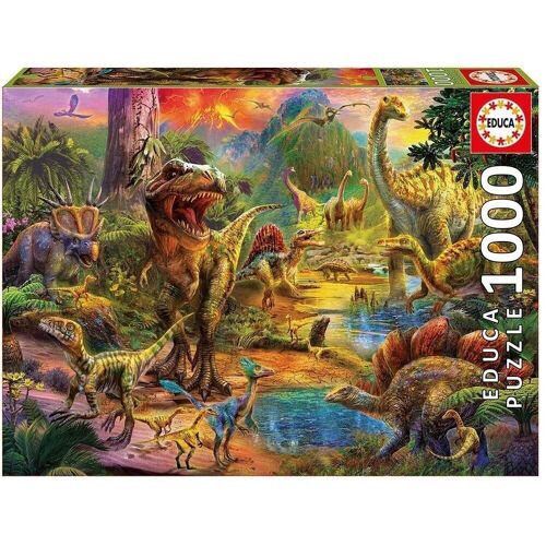 Puzzle Educa 1000 piezas Tierra dinosaurio