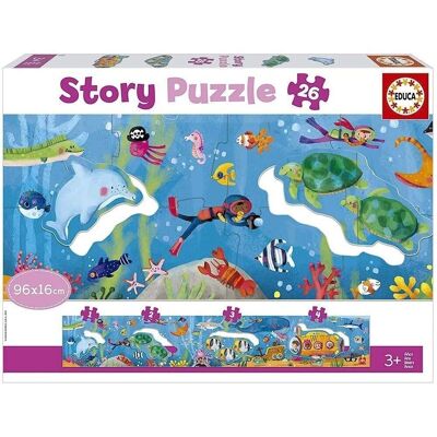 Puzzle Story Mundo marino 26 piezas