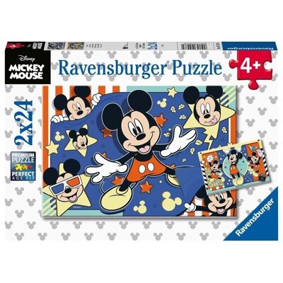 Mickey Puzzle Doble 2x24 piezas