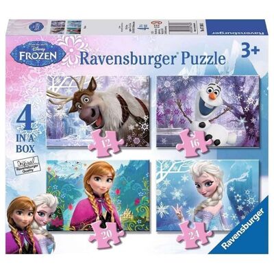 Frozen Puzzle 4x1 - 12-16-20-24 piezas