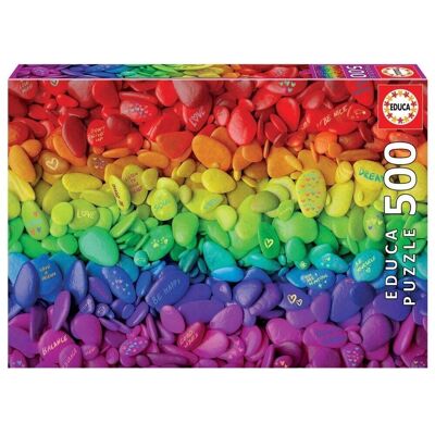 Puzzle Educa 500 piezas Piedras de Colores