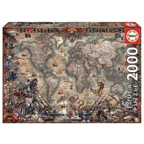 Puzzle Educa 2000 piezas Mapa Piratas