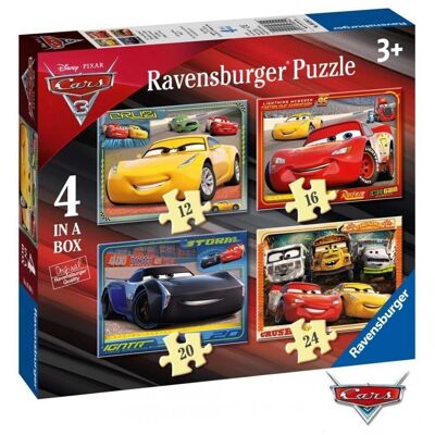 Cars Puzzle progresivo12-16-20-244en1
