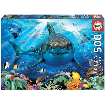 Puzzle Educa 500 pièces Grand requin 1