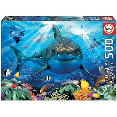 Puzzle Educa 500 piezas Gran tiburón