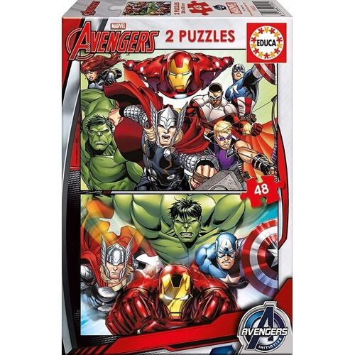 Avengers Puzzle doble 2x48 piezas