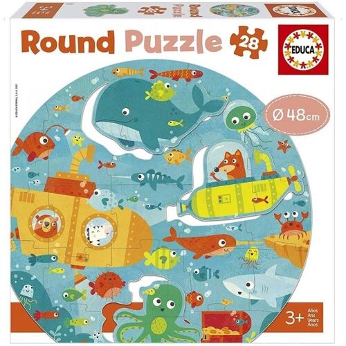 Puzzle Round Bajo el Mar 28 piezas