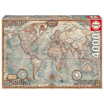 Puzzle Educa 4000 piezas Mapa mundo