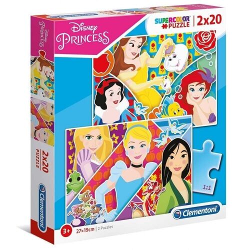 Princesas Disney Puzzle Doble 2x20 piezas