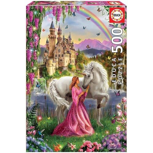 Puzzle Educa 500 piezas Hada y Unicornio