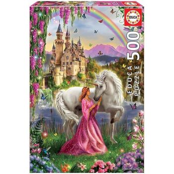 Puzzle Educa 500 pièces Fée et Licorne 1