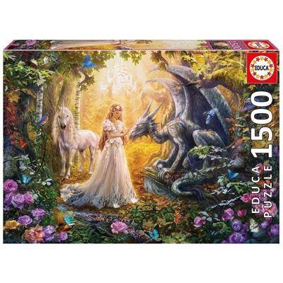 Puzzle Educa 1500 piezas Dragón,Princesa
