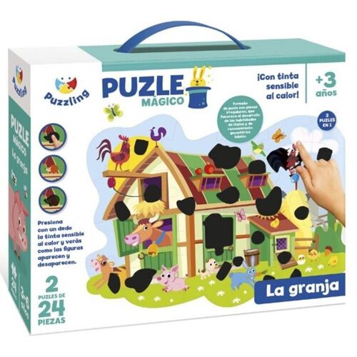 Puzzle Doble 2x24 Goma Mágica Granja