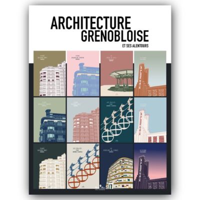 GRENOBLOISE AND SURROUNDINGS ARCHITECTURE POSTER